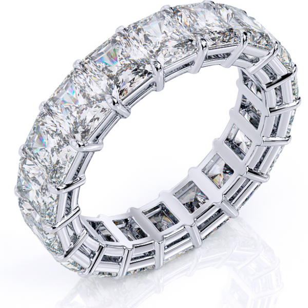 4 Ct Asscher Cut Eternity Band