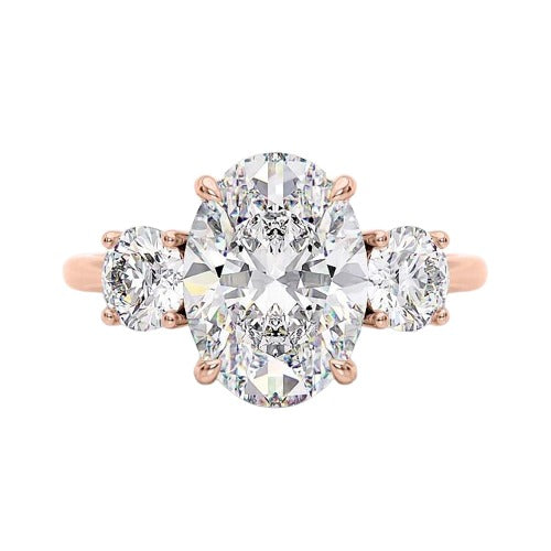 2.40 Carat Three Stone Oval