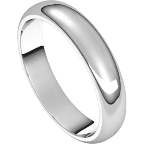 Mens High Polish Wedding Band