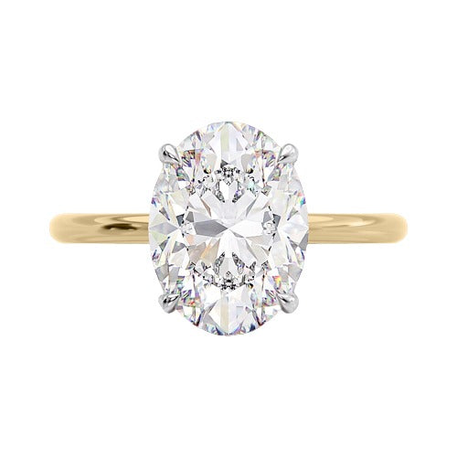 2.82 Carat Lab Grown Two-Tone Oval