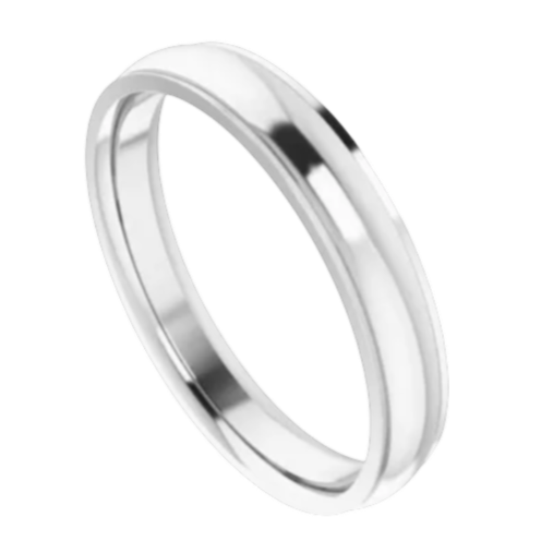Mens Stepped Edge Wedding Band