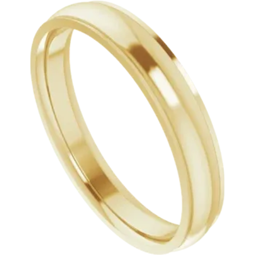 Mens Stepped Edge Wedding Band