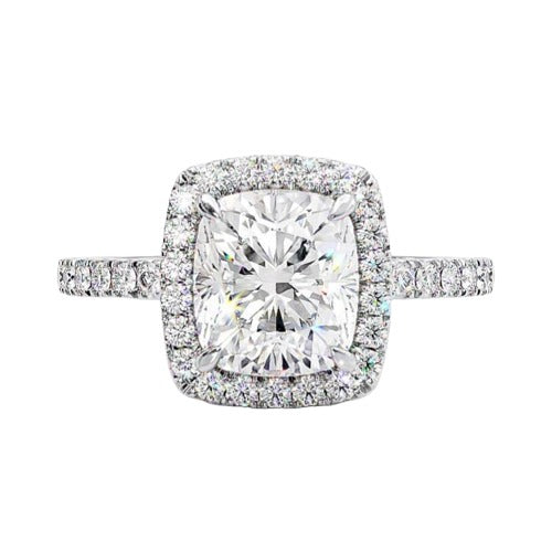 2.90 Carat Square Cushion